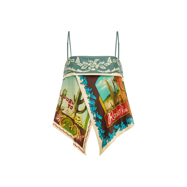 Alémais Ace Silk Scarf Top