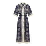 Alémais Banderra Linen Shirtdress