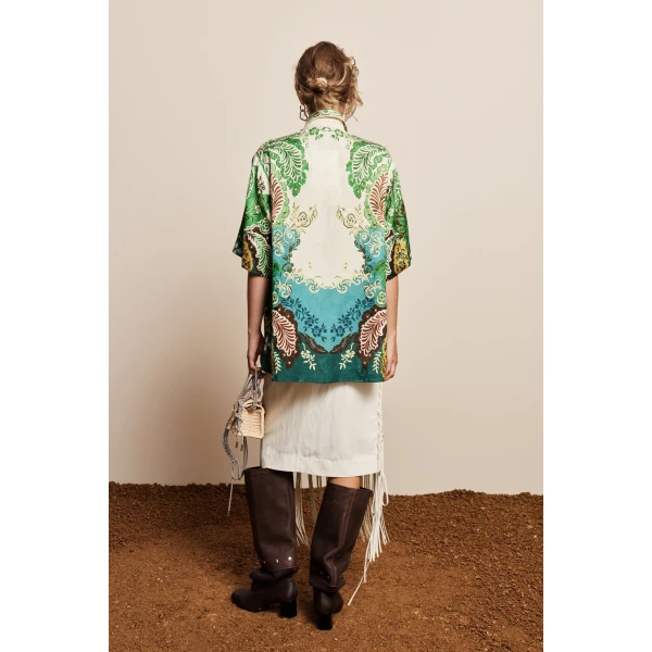 a viscose and wool jacquard