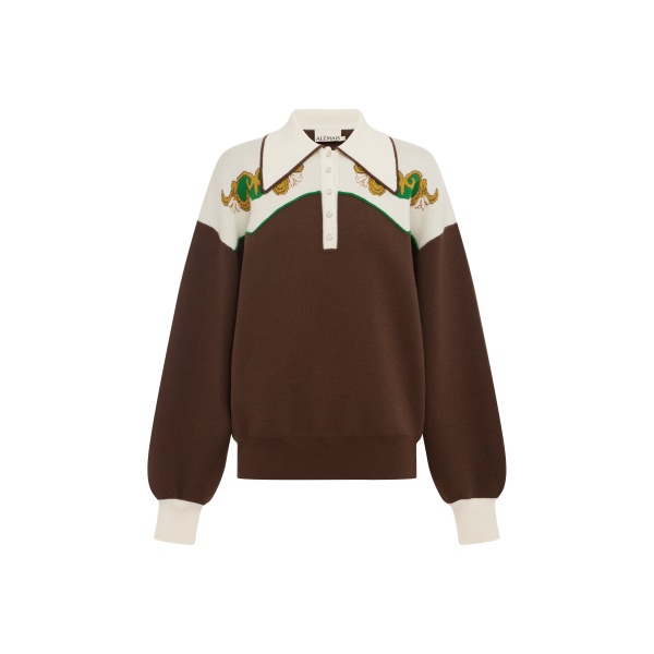 Alémais Lasso Knit Polo Chocolate