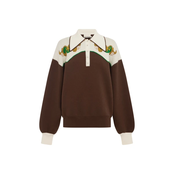 Alémais Lasso Knit Polo Chocolate
