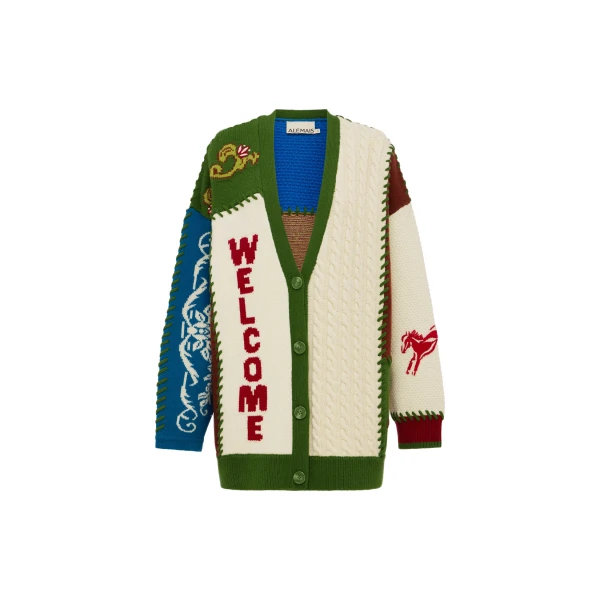 Alémais Lasso Patchwork Knit Cardigan