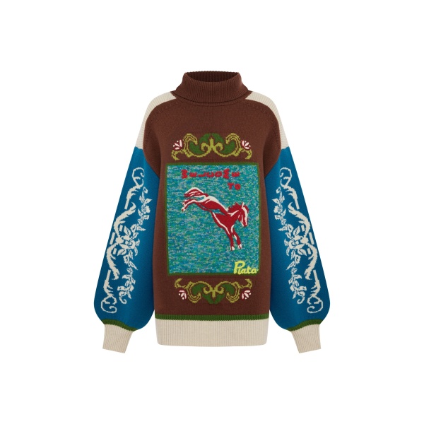 Alémais Lasso Patchwork Knit Sweater