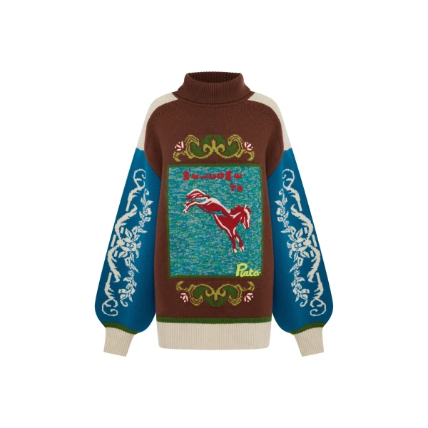 Alémais Lasso Patchwork Knit Sweater