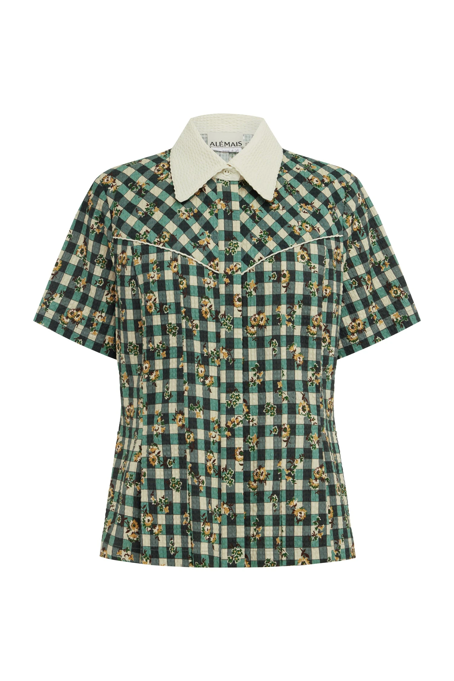 Outrider Seersucker Shirt by Alemais - Tops Alémais Outrider Seersucker Shirt