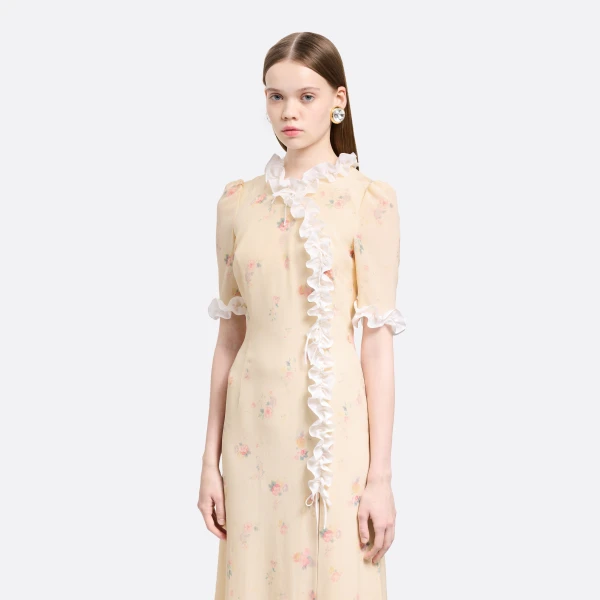multicolour midi dress