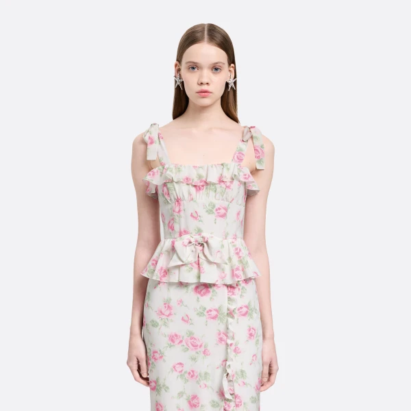 multicolour midi dress
