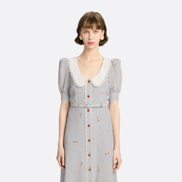 multicolour midi dress