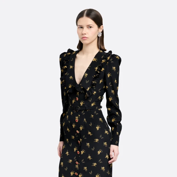 multicolour midi dress