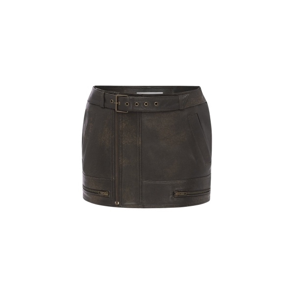 alex perry leather skirt