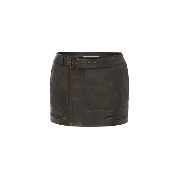 alex perry leather skirt