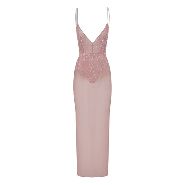 alex perry crystal mesh gown