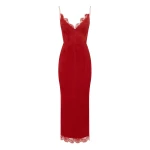 alex perry suede with lace trim mini dress