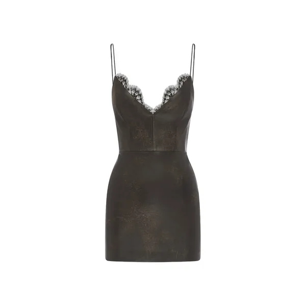 alex perry leather mini dress