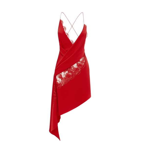 alex perry satin crepe mini dress