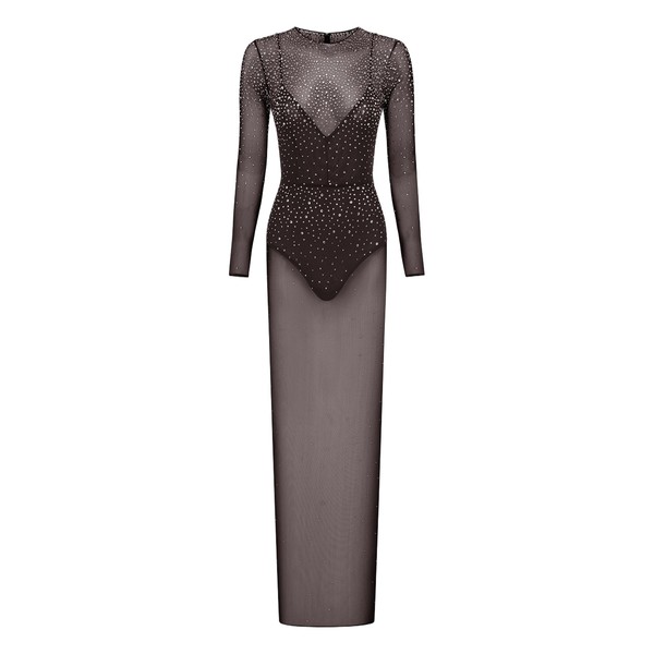 alex perry crystal mesh gown