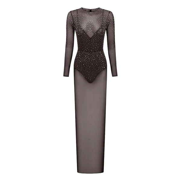 alex perry crystal mesh gown
