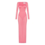 alex perry stretch mesh gown