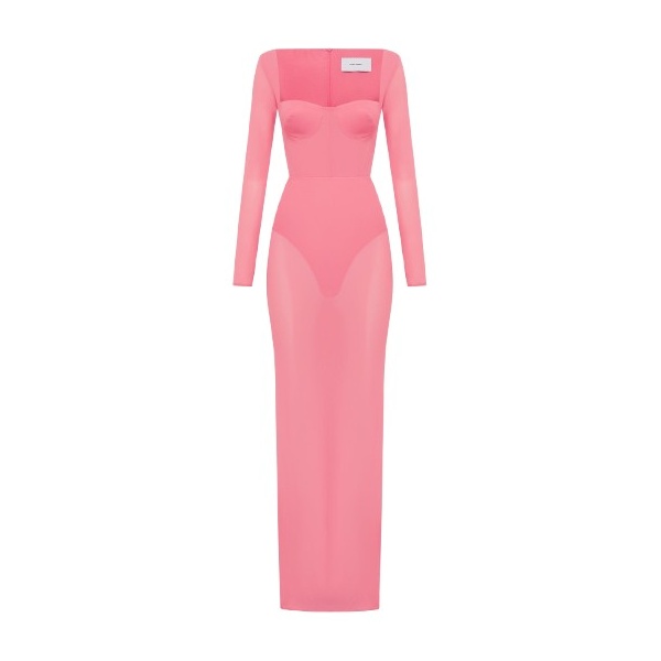 alex perry stretch mesh gown