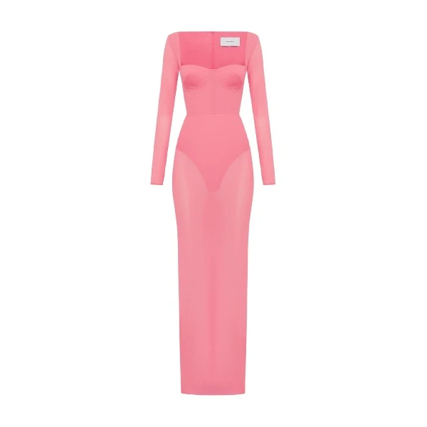 alex perry stretch mesh gown