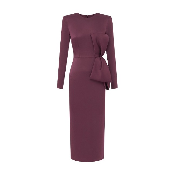 alex perry satin crepe midi dress