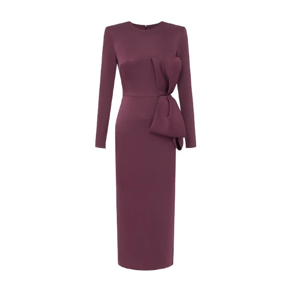 alex perry satin crepe midi dress