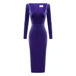 alex perry velvet midi dress