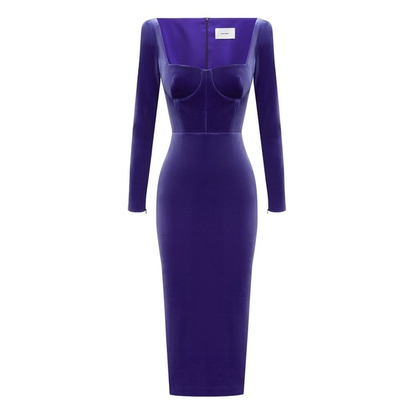 alex perry velvet midi dress