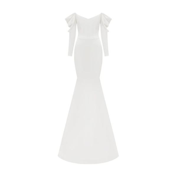 alex perry satin crepe gown