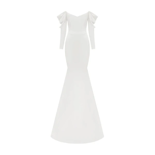 alex perry satin crepe gown