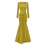 alex perry satin crepe gown