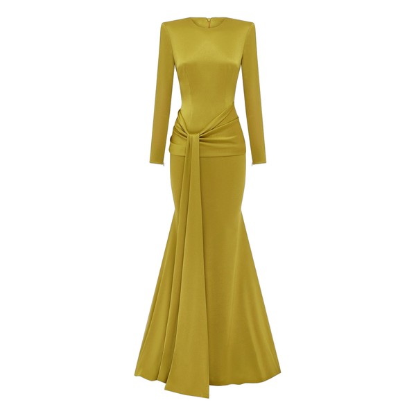 alex perry satin crepe gown