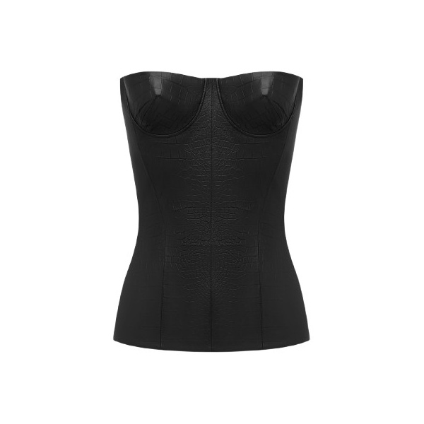 alex perry embossed leather top