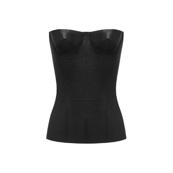 alex perry embossed leather top