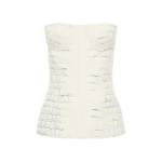alex perry embossed leather top