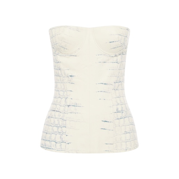 alex perry embossed leather top