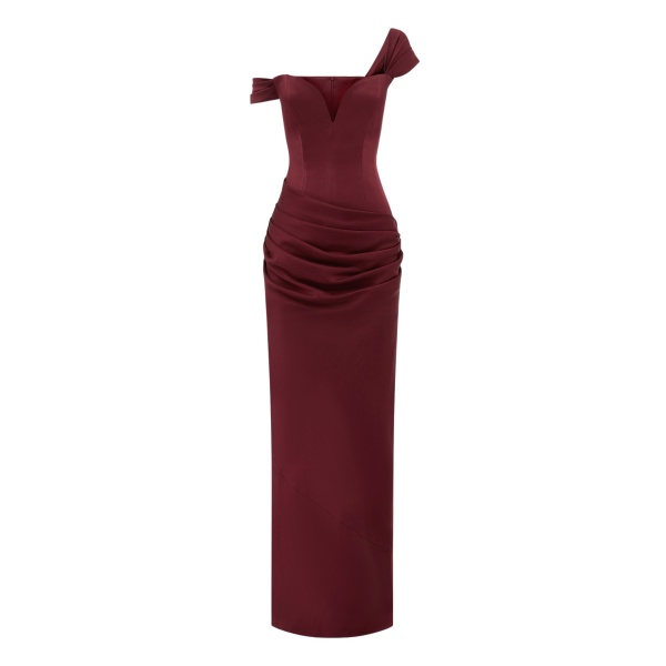 alex perry satin crepe gown
