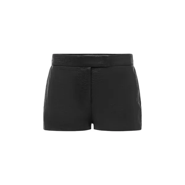 alex perry embossed leather shorts