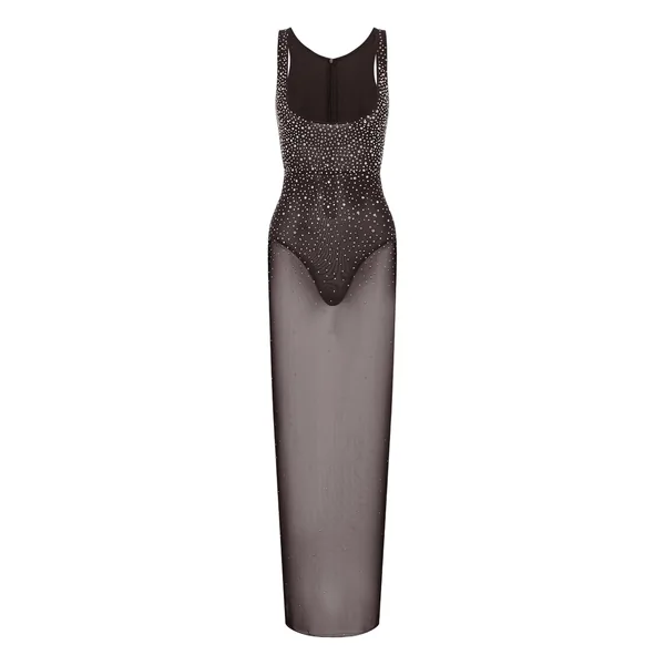 alex perry crystal mesh gown