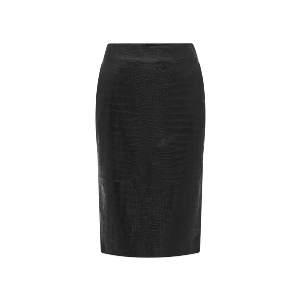 alex perry embossed leather skirt
