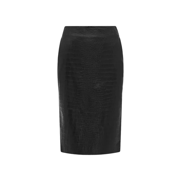 alex perry embossed leather skirt