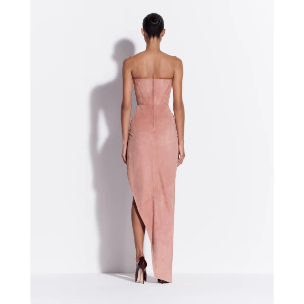Strapless Corset Drape Gown