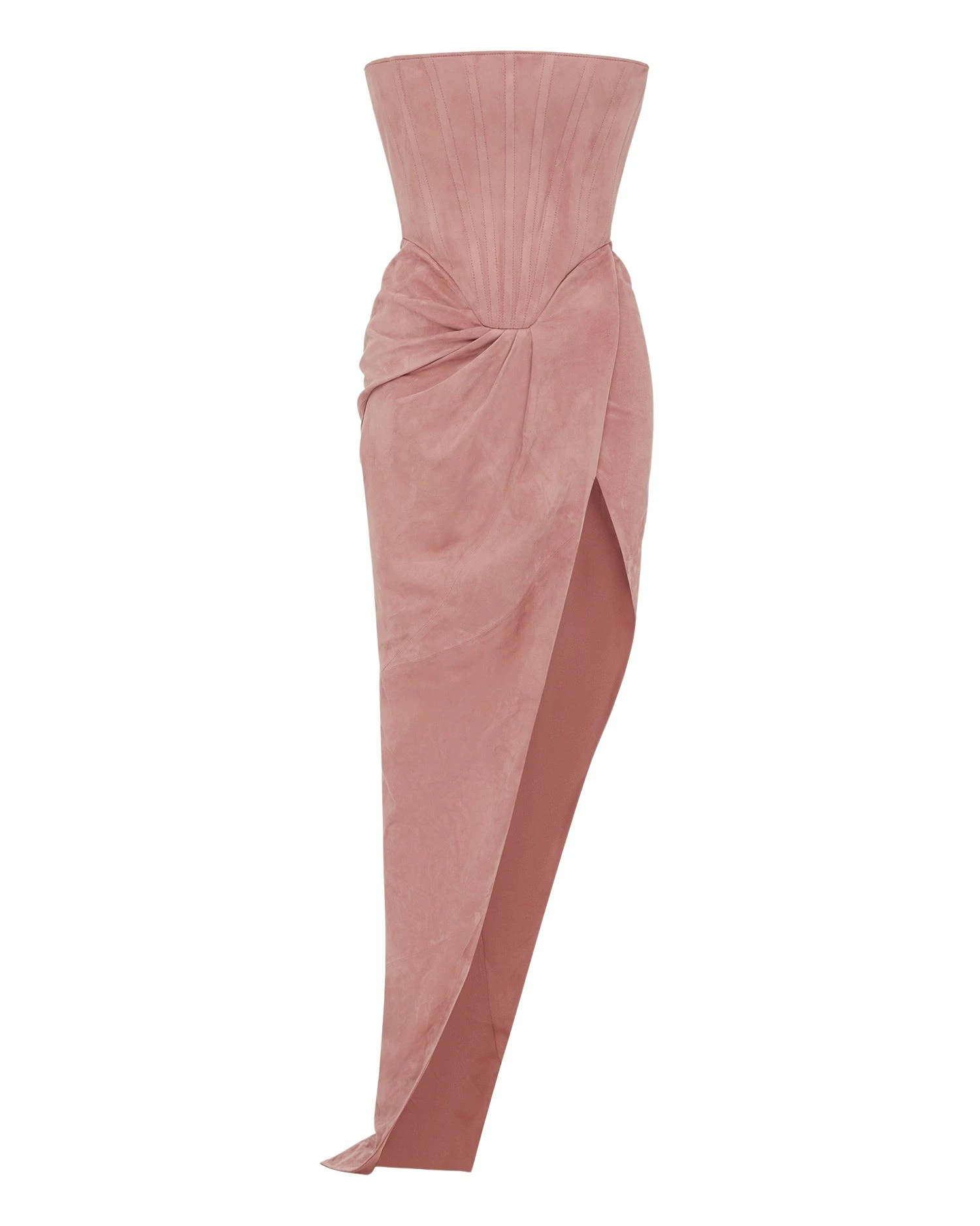 Alex-Perry-Strapless-Corset-Drape-Gown-in-Suede-Dusty-Rose11344_nobg alex perry suede gown