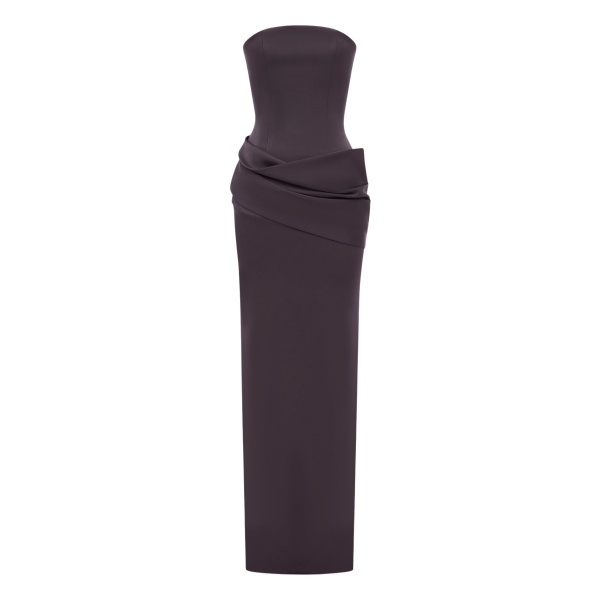 alex perry satin crepe gown