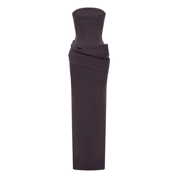 alex perry satin crepe gown