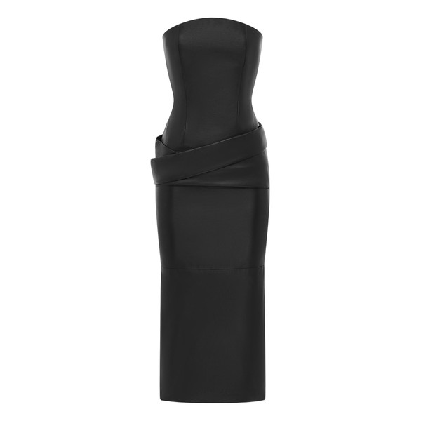 alex perry leather midi dress