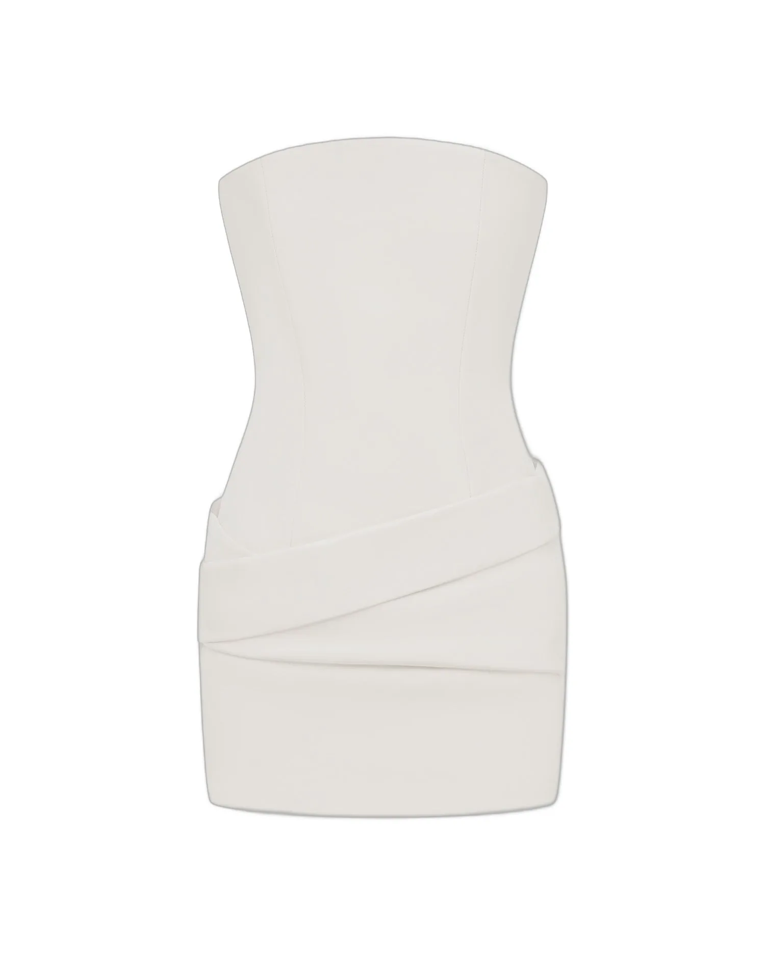 Alex Perry Strapless Drape Mini Dress in Leather alex perry leather mini dress