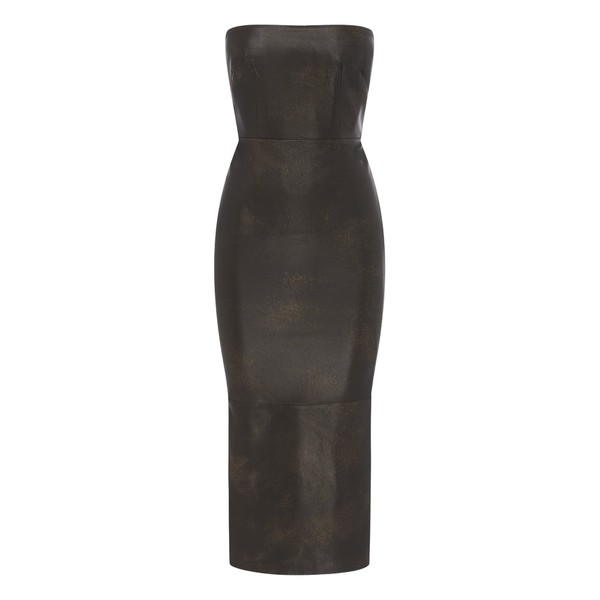 alex perry leather midi dress