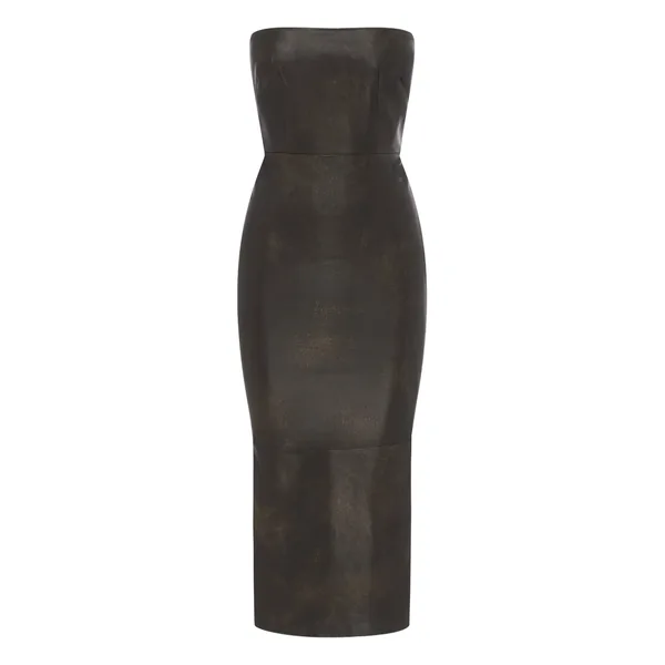 alex perry leather midi dress