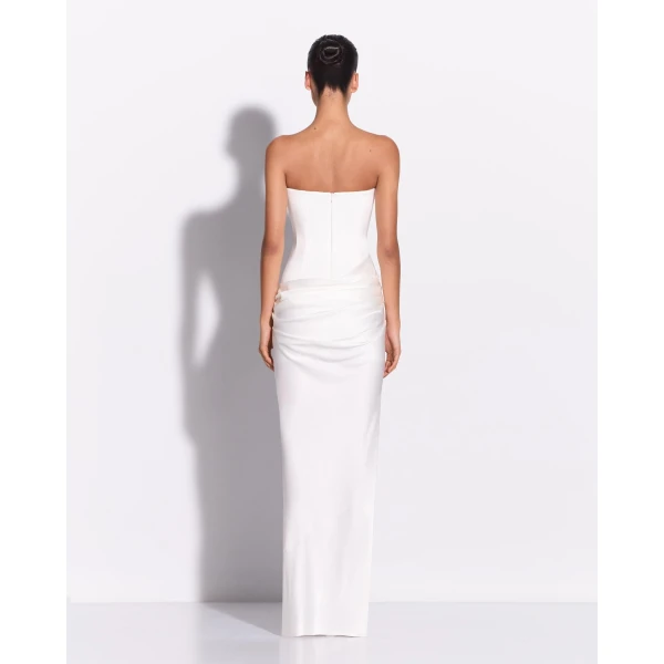 Strapless Longline Draped Column